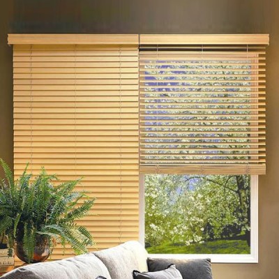 Hotel/Home Durability Window Blinds, Customized Sunshade Motorized Bamboo Curtain Blinds